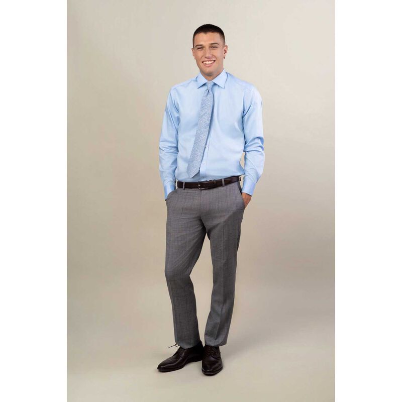 Rembrandt London Light Blue Fine Twill Shirt image number 3